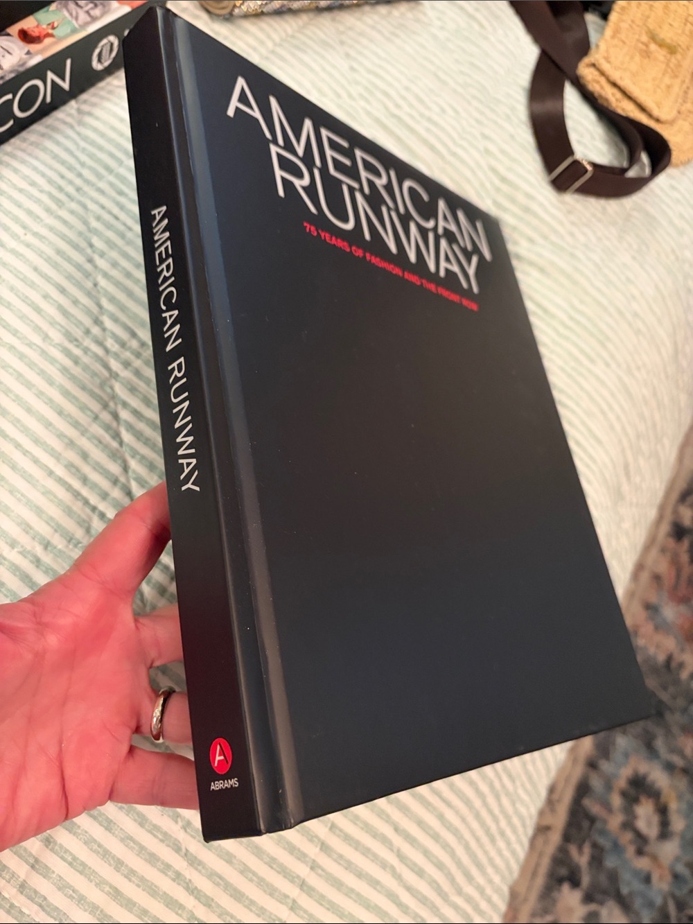 American Runway Hardcover coffee table Book - Black with Red Accents